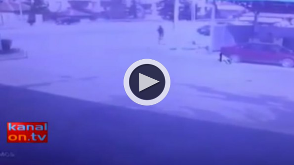 Konya’daki trafik kazası güvenlik kamerasında