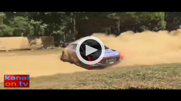 Rallide drift yapma anı ağır çekimde kaydedildi