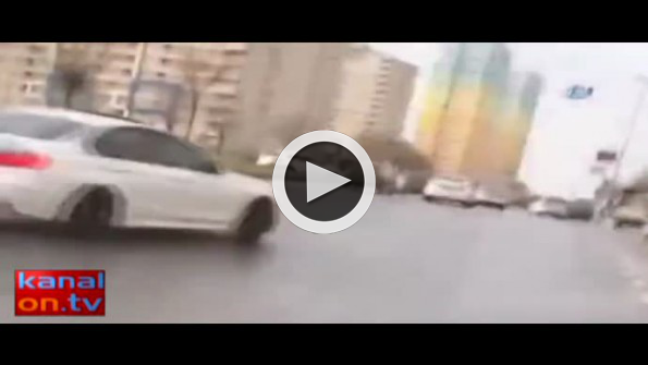 Trafik magandası kamerada