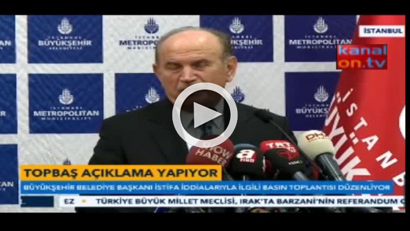 Kadir Topbaş istifa etti