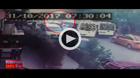Servis şoförüne silahlı saldırı anı kamerada