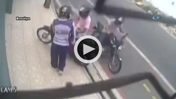 Motosiklet gasbı sivil polise takıldı